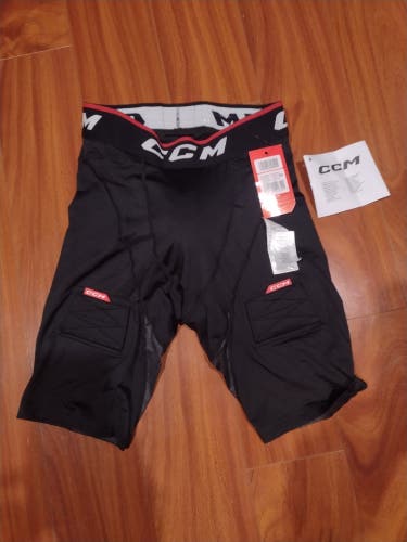 New CCM Mens Compression Short with Jock - Model SCJ2BA-AD Jock (New) - Senior Medium