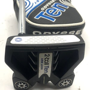 Left Handed Odyssey 2-Ball Ten Arm Lock 40" Putter Right Steel  w/Head Cover