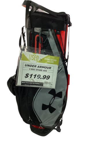 Used Under Armour 4 WAY STAND BAG Mens Stand Bag Black 11347-S000258048