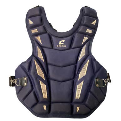 Used Champro CHEST PROTECTOR Catchers Chest Protector Navy Blue Intermed 11760-S000083446