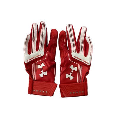 Used Under Armour BB/SB Batting Gloves Red Youth 11760-S000083441