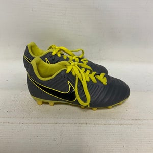 Used Nike TIEMPO Soccer Cleats Grey Youth 11.0 11823-S000035385