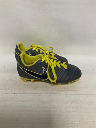 Used Nike TIEMPO Soccer Cleats Grey Youth 11.0 11823-S000035385