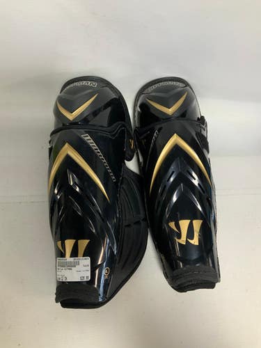 Used Warrior HITMAN Intermediate Shin Guards Black 12" 11823-S000035344
