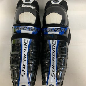 Used Bauer SUPREME ONE75 Intermediate Shin Guards Black 12" 11823-S000035339