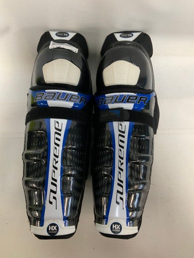 Used Bauer SUPREME ONE75 Intermediate Shin Guards Black 12" 11823-S000035339