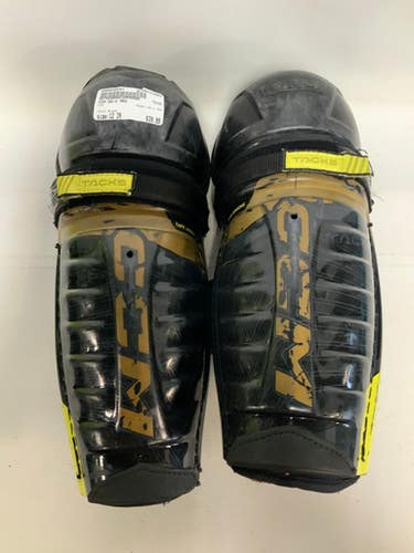 Used CCM AS-V PRO Junior Shin Guards Black 12" 11823-S000035287