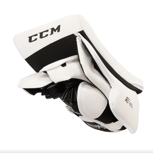 New CCM White E Flex 3.5 Goalie Blocker | Full Right | Junior | #888600394701