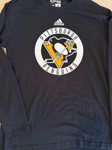 Pittsburgh Penguins Team Issued Black Large Men's Adidas Shirt (New)