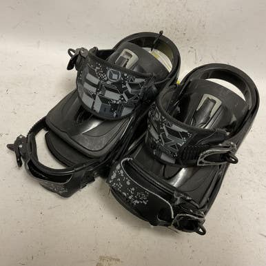 Used SAPIENT Mens Snowboard Bindings Only Black And Grey LG 11855-S000193389