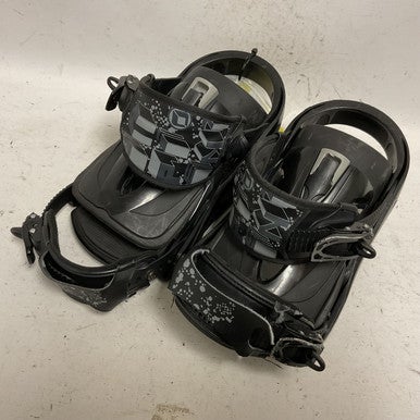 Used SAPIENT Mens Snowboard Bindings Only Black And Grey LG 11855-S000193389