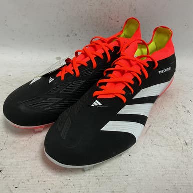 Used Adidas Predator Pro FG IG7777 Soccer Cleats Black And Orange Senior 13 11855-S000193371