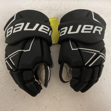 Used Bauer MS-1 Junior Gloves Black And Carolina Blue 12" 11855-S000193442