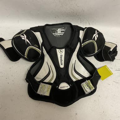Used Reebok SC4 Junior Shoulder Pads Black And Neon Green LG 11855-S000193448