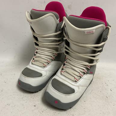 Used Burton COCO Womens Snowboard Boots White And Grey Senior 8 11855-S000193428