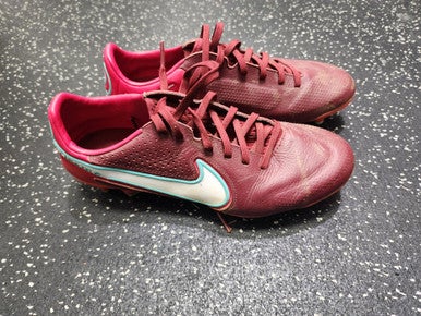 Used Nike TIEMPO Soccer Cleats Maroon Senior 7 11849-S000033049