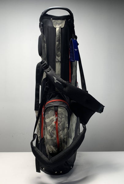 Mizuno K1-LO Stand Bag Black Camo Red 4-Way Divide Dual Strap Golf Bag
