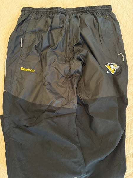 Pittsburgh Penguins Team Issued Black Large Men's Reebok Track Pants (New)