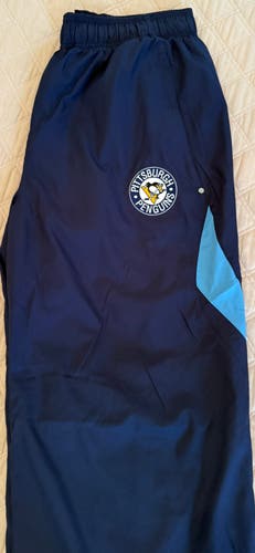Pittsburgh Penguins Team Issued Navy Winter Classic/Alternate Large Men's Reebok Track Pants