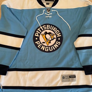 Pittsburgh Penguins Winter Classic Powder Blue XL Men's Reebok Jersey (New)