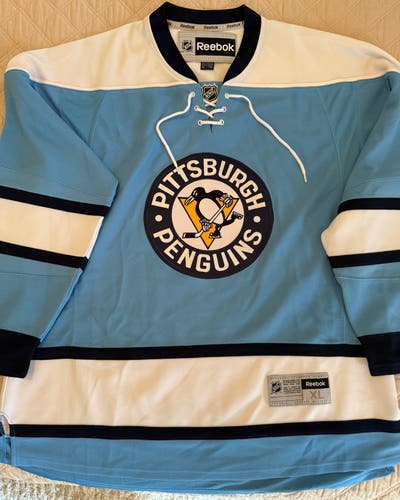Pittsburgh Penguins Winter Classic Powder Blue XL Men's Reebok Jersey (New)
