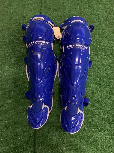 Blue Adult Under Armour Victory Series Catcher's Leg Guard (New)