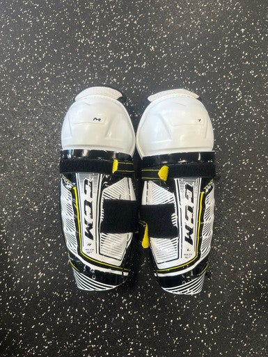 Used CCM SUPERTACKS AS1 Youth Shin Guards White 10" 11849-S000033009