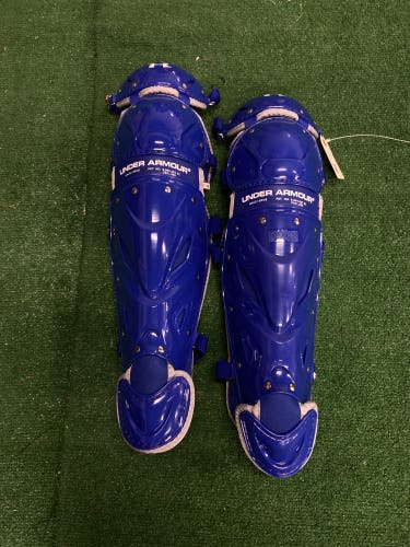 Blue Adult Under Armour Victory Series Catcher's Leg Guard (New)