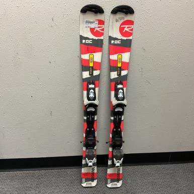 Used Rossignol ROC Boys DH Ski/Binding White 100 cm 11855-S000193317