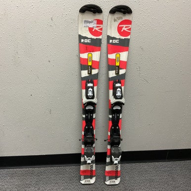 Used Rossignol ROC Boys DH Ski/Binding White 100 cm 11855-S000193317