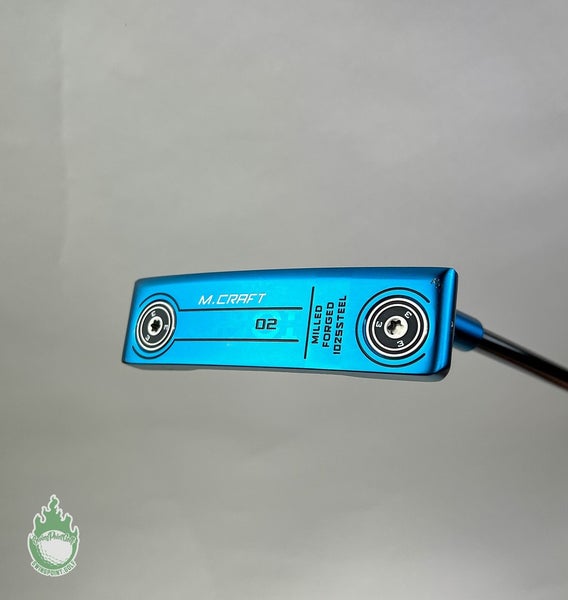Used RH Mizuno M Craft OMOI 02 Blue Ion Forged 35.5" Putter Steel Golf Club