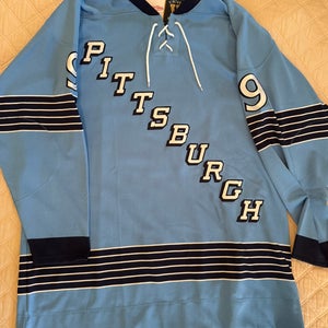 Pittsburgh Penguins Retro Blue Size 56 Men's Mitchell & Ness Jersey (New)