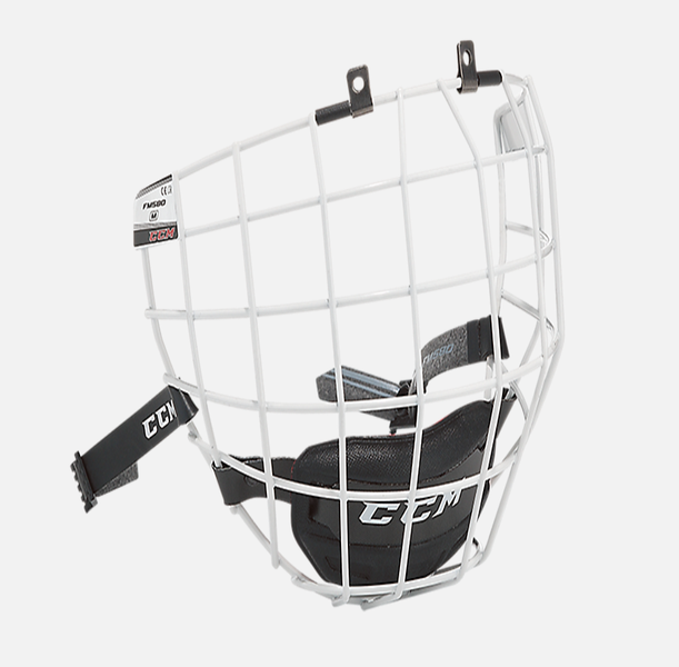 New CCM White FM580 Hockey Cage | Senior L | #884899901927