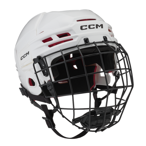 New CCM White Tacks 70 Helmet Combo | Senior L | #191520440244