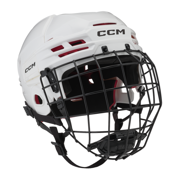 New CCM White Tacks 70 Helmet Combo | Senior L | #191520440244