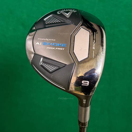 Callaway Paradym Ai Smoke Max Fast 25 Fairway Wood 9 Tensei 40 R2 Seniors w/HC