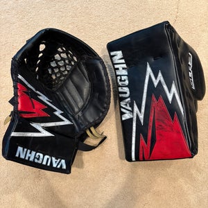 2024 Vaughn SLR3 blocker and Pro V elite practice palm glove Regular hand custom Pro Stock