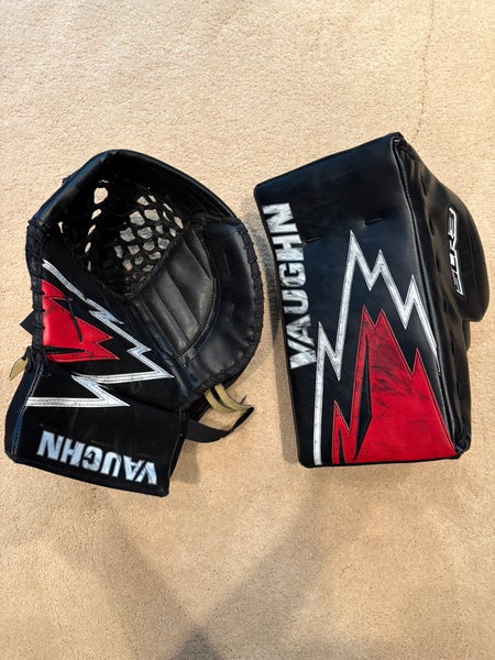2024 Vaughn SLR3 blocker and Pro V elite practice palm glove Regular hand custom Pro Stock