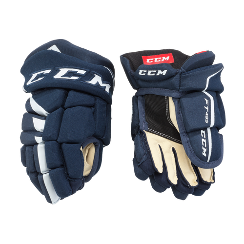 New CCM Navy Jetspeed FT485 Gloves | 10" | #191520281250