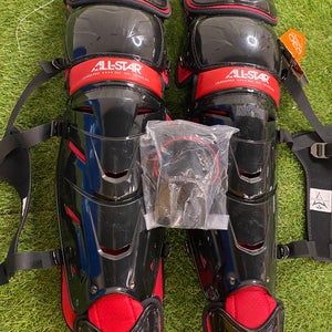 Black All Star System 7 Axis Catcher's Leg Guard (New)