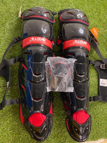 Black All Star System 7 Axis Catcher's Leg Guard (New)