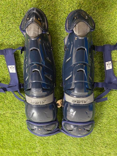 Navy All Star System 7 Axis Catcher's Leg Guard (New)