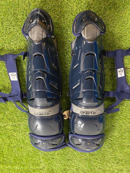 Navy All Star System 7 Axis Catcher's Leg Guard (New)