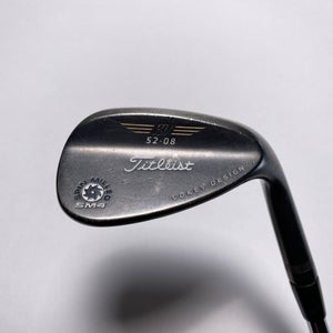 Titleist Vokey Spin Milled SM4 Black Gap Wedge GW 52* 8 Bounce Wedge Mens RH