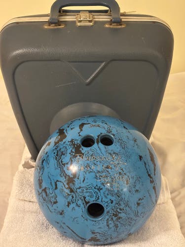 Brunswick Starline II Bowling Ball 16.2LBS Blue Marble w/Hard Case