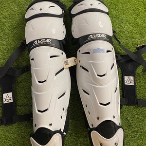 White All Star System 7 Axis Catcher's Leg Guard (New)