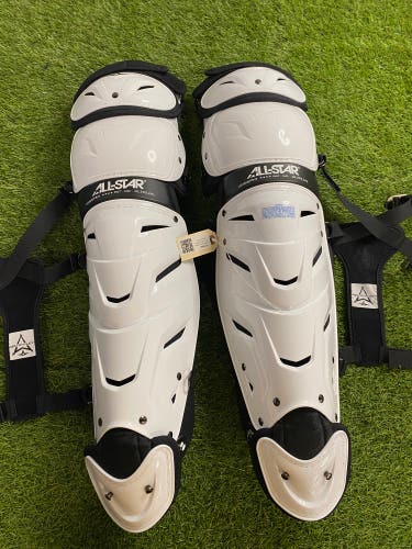 White All Star System 7 Axis Catcher's Leg Guard (New)