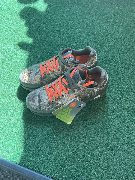 Crocs Golf Shoes Mens SZ 7.5 Camo Realtree Orange Spikeless Lightweight Sneakers