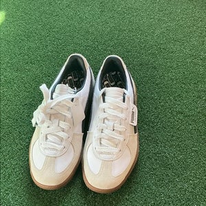 PUMA Palermos Women's Size 5 1/2 Shoes Play, Beige, And Black With Brown Bottoms