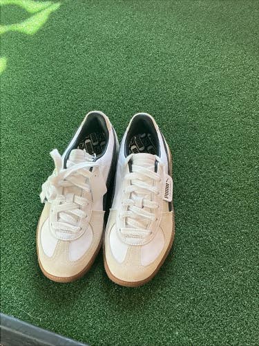 PUMA Palermos Women's Size 5 1/2 Shoes Play, Beige, And Black With Brown Bottoms